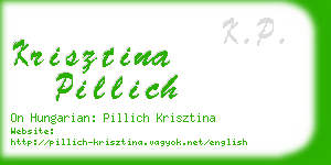 krisztina pillich business card